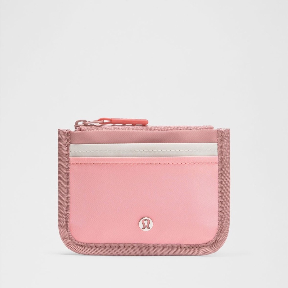 Lululemon Athletica Pink and White Key & Card Holder